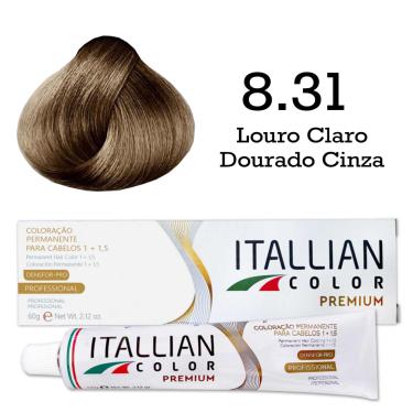 Imagem de Coloração 8.31 Louro Claro Dourado Cinza Itallian 60G