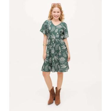 Imagem de Vestido Feminino Estampa Flores Marisa-21069, Verde, P
