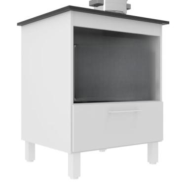 Imagem de Armário de Cozinha para Cooktop 4 Bocas 1 Porta Branco