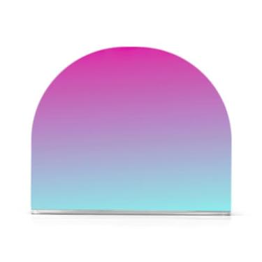 Imagem de Porta-guardanapos de acrílico ombré roxo e azul feminino, dispensador de bandeja de papel descartável em forma de U, porta-guardanapos pequeno