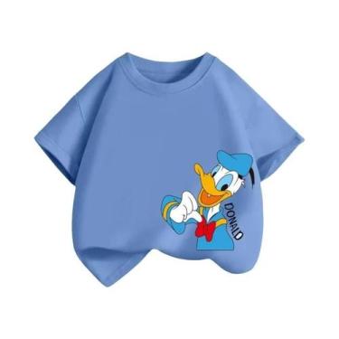 Imagem de Camisetas Infantis De Verão Disney Donald Duck Com Estampa De Desenho 