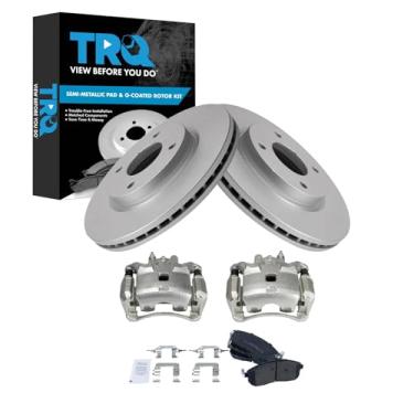 Imagem de TRQ Kit de Pastilha de Freio e Rotor Premium G-Coated Semi-Metálico Compatível com Nissan Sentra 2007-2012