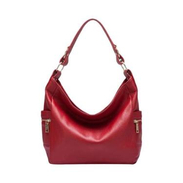 Imagem de Bolsa Hobo Feminina De Couro Grande Capacidade Zency Bolsa De Ombro De