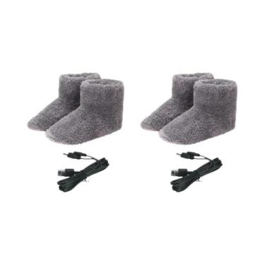 Imagem de Sapatos Elétricos Aquecidos Recarregáveis Laváveis USB Aquecedor De Pé