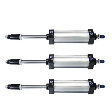 Imagem de SCJ32/40 Cilindro pneumático padrão ajustável SCJ32/40 mm furo cilindro de ar pistão grande Thrus 25/50/75/100/200/300 mm Curso 1 peça (curso 75-50 mm, furo 32 mm)