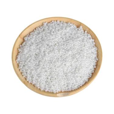 Imagem de Pulseira De Pérola Imitada ABS Branca Bege 3-20mm 10-1000pcs Com Furo 