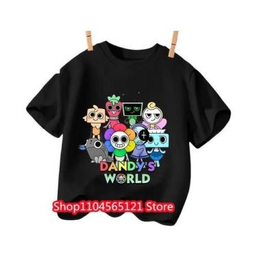 Imagem de Camiseta De Algodão Para Crianças Anime Meninos Meninas Manga Curta Ca