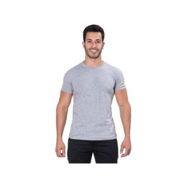 Imagem de Camiseta Masculina Lisa Básica Manga curta Malha Algodão Confortável p