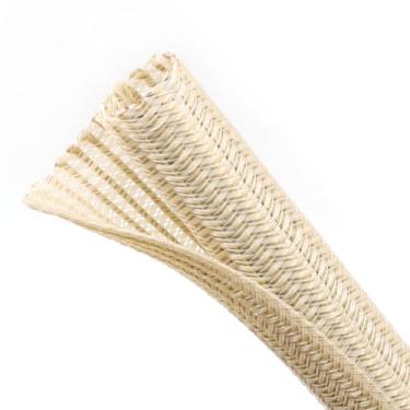 Imagem de Tubo de tear de arame dividido, manga protetora de cabos, gerenciamento de cabos trançados para TV/computador/home theater/compartimento do motor, protetores de cabo de animais de estimação que não