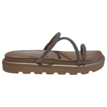 Imagem de Sandália Vizzano Papete Feminina Glitter Tiras Ouro Rosado-Feminino