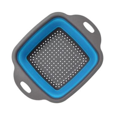 Imagem de Escorredor De Silicone Dobrável Quadrado LMETJMA Para Cozinha, Ideal P