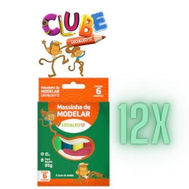 Imagem de Kit C/12 Massinha de Modelar 6 Cores Leo e Leo 90G - Leo&Leo