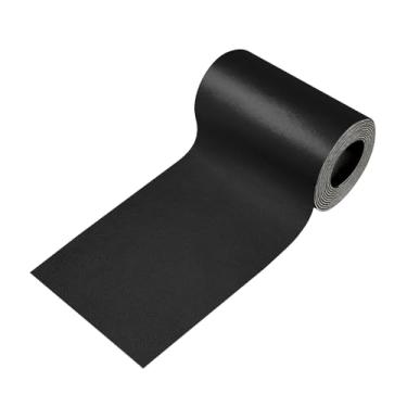 Imagem de Fita adesiva de reparo de couro, 9,93 pol. x 162,5 cm, autoadesiva para móveis, sofá e assentos de carro, kit de reparo de couro sintético, cinza escuro