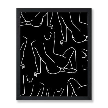 Imagem de Poster Master Pôster feminino - Impressão traseira nua - Arte em preto e branco - Arte ilustrativa - Arte de linha - Arte de desenho - Arte nua - Arte abstrata - Ótima decoração de quarto de menina