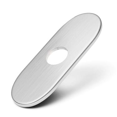 Imagem de Torneira para pia de banheiro Greenspring com orifício de 10 cm, torneira para placa de deck, Brushed Nickel