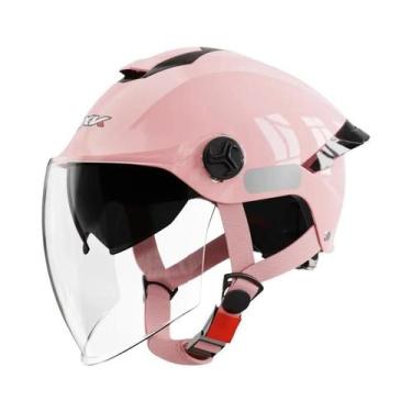 Imagem de Capacete De Motocicleta Aberto Preto De Verão Com Proteção Contra Impa