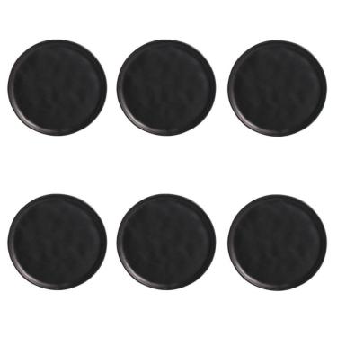 Imagem de Conjunto De Pratos De Sobremesa 06 Peças Bio Preto Matte Porto Brasil