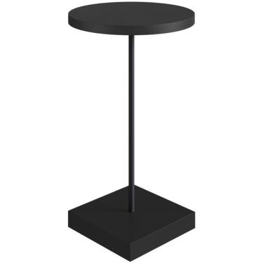 Imagem de Mesa Lateral Redonda 60cm Estrutura Preta - Nero