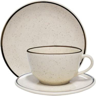 Imagem de Kit Jogo Café Lanche Unni Brisa Oxford 8 Pessoas 16 Peças