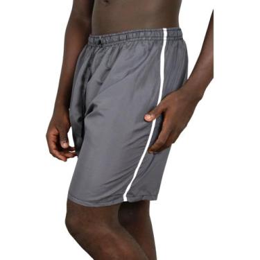 Imagem de Bermuda Tactel Esporte Lisa Masculina Cinza - D Bell, Cinza, G1