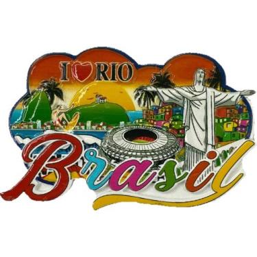 Imagem de Imã de Geladeira em Resina Decoração lembrança do Rio de Janeiro Souve