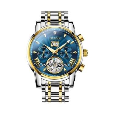 Imagem de Relógio Mecânico Automático De Luxo Masculino OLEVS 9965 Tourbillon Es