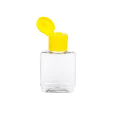 Imagem de Kit 20 Frascos Pet 35ml Quadrado com Tampa Flip Top para Álcool em Gel