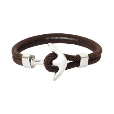 Imagem de Pulseira Masculina Âncora 10 Cores Cordão 4mm Estilo Náutico Surf Prai