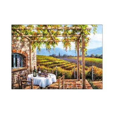 Imagem de Pintura Diamante 5D Paisagem De Casa, Bordado Mosaico 3D Com Broca Red