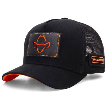 Imagem de Boné Sacudido`s - Logo Estilizado - Preto e Laranja
