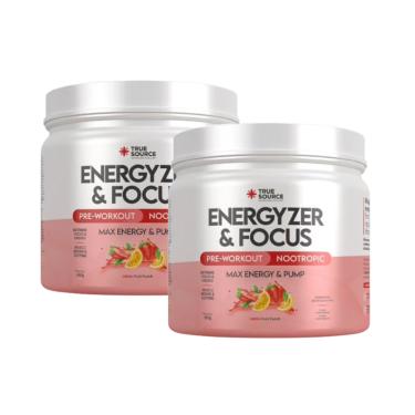 Imagem de Kit 2X: Energético True Energyzer & Focus Fruit Pounch True Source 360g