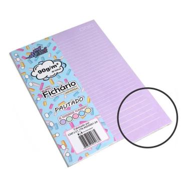 Imagem de Bloco Fichário-Merci-Colegial Universal Pautado Cores Candy
