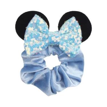 Imagem de Tiara Elegante Feminina Disney Mickey Com Laço De Lantejoulas E Orelha