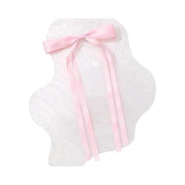 Imagem de Tiara Feminina Com Laço De Fita E Franjas Longas, Presilhas Laterais P