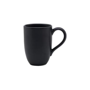 Imagem de Caneca De Cerâmica 350Ml Flat Preto Acetinado Oxford