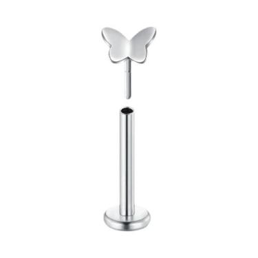 Imagem de Brincos De Lábio Femininos Modernos De Aço Inoxidável Com Estrela E Lu