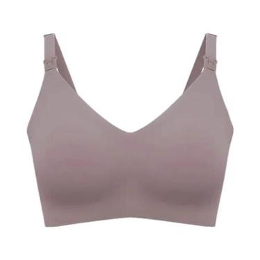 Imagem de Sutiã De Amamentação plus Size Ultrafino Sem Costura Com Bojo E Corte 