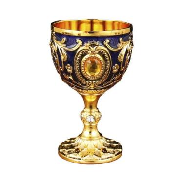 Imagem de Copo De Uísque De Metal Retro Com Diamantes Incrustados, Estilo Europe