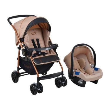 Imagem de Carrinho Passeio c/ Bebê Conforto Rio K Mon Amour Burigotto, Bege