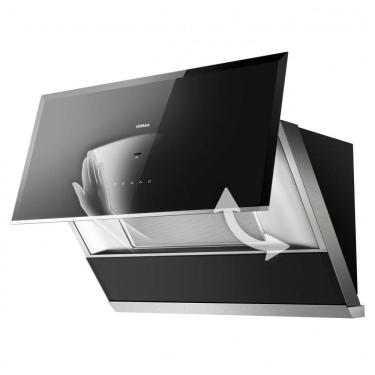 Imagem de Coifa de embutir ou parede 76cm Robam preta aço inox vidro temperado motor brushless 10...