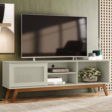 Imagem de Rack para TV Até 60 Polegadas em 15mm Ametista 1 Porta Off White - Pnr Móveis