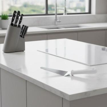 Imagem de Espátula Para Bolo Inox Com Serra 27x6cm Cabo Branco
