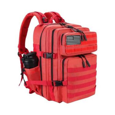 Imagem de Mochila Tática Grande 45L 3P Impermeável Para Caminhadas, Camping E Es