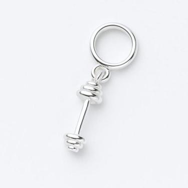 Imagem de Berloque Peso Halter Academia em Prata 925 - MIT Joias