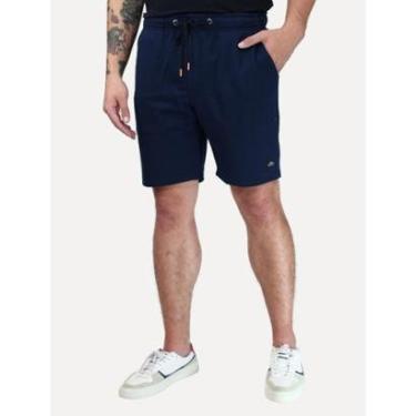 Imagem de Bermuda King & Joe Masculina Moletom Comfort Logo Azul Marinho-Masculino