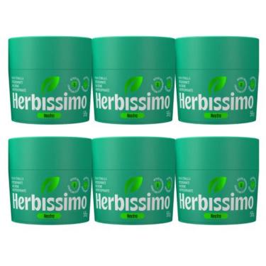 Imagem de Kit 6 Desodorante Cremoso Neutro Herbíssimo 55G - Dana