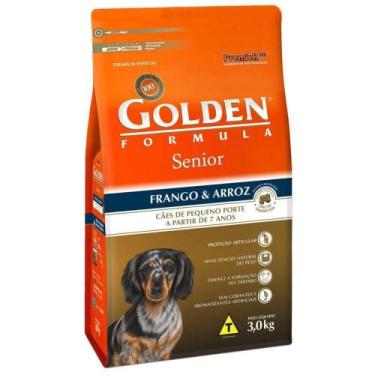 Imagem de RAÇÃO GOLDEN FRANGO E ARROZ CÃES ADULTOS RAÇAS PEQUENAS SÊNIOR - 3kg -