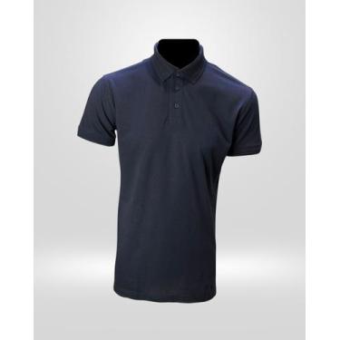 Imagem de Camisa Polo Masculina Gola Crochê Marinho Noite - VRS, M