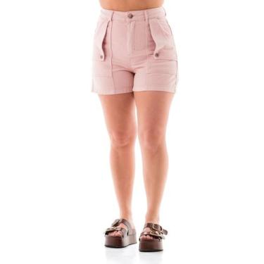 Imagem de Shorts Collor Feminino Arauto Mom - Arauto Jeans, Rosa, 48