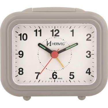 Imagem de Despertador Quartz Cinza Herweg 2630